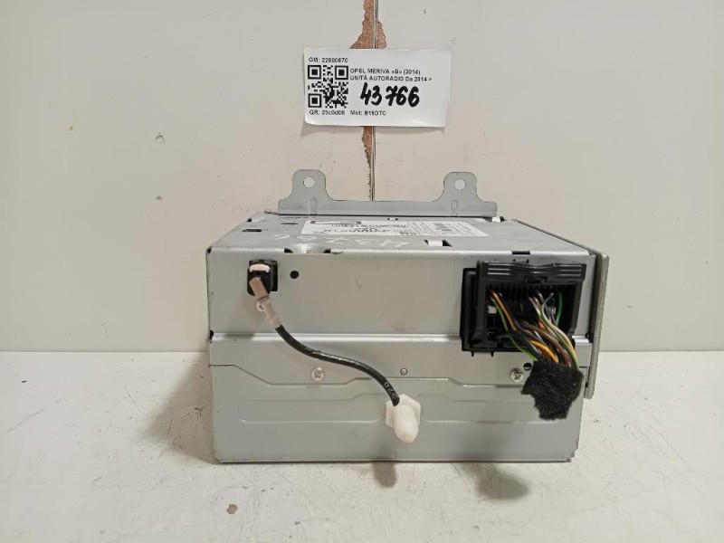 Unità Autoradio 22800670 Opel Meriva B 2014