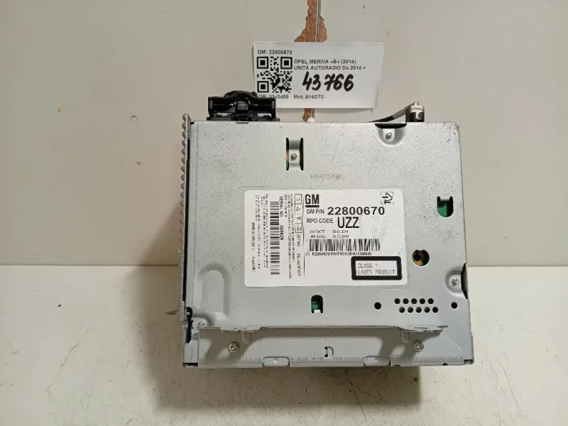 Unità Autoradio 22800670 Opel Meriva B 2014