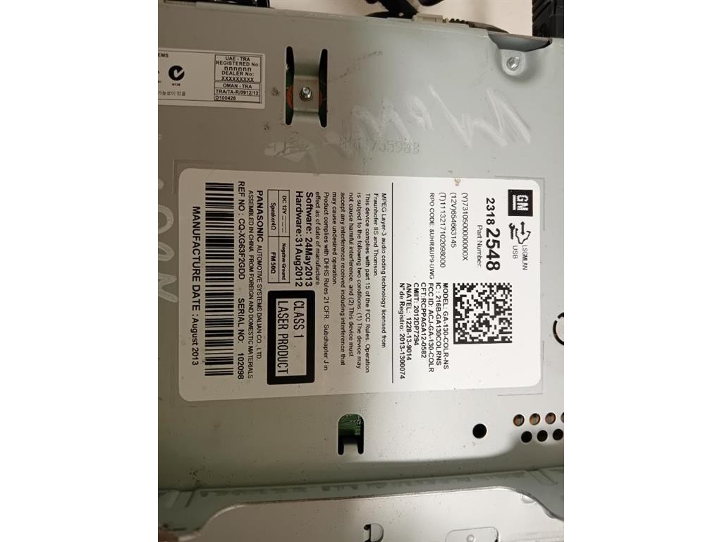 Unità Autoradio 23182548 Opel Mokka 2013