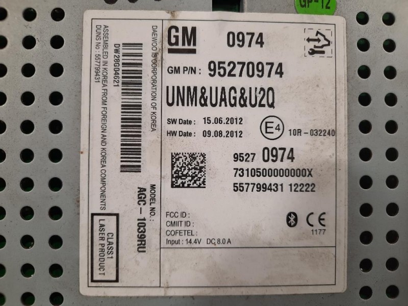 Unità Autoradio 95270974 Opel Mokka 2013