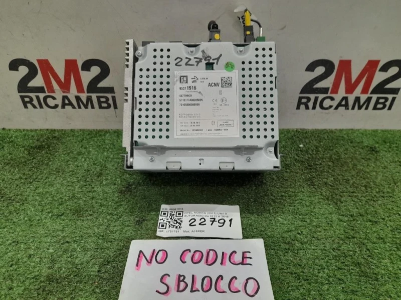 Unità Autoradio 95371916 Opel Mokka 2013