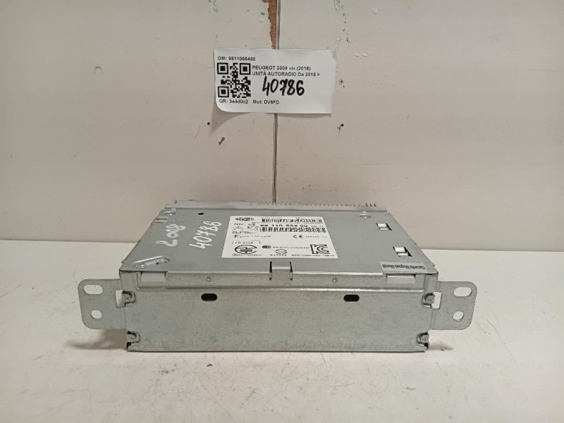 Unità Autoradio 9811066480 Peugeot 2008 I 2016