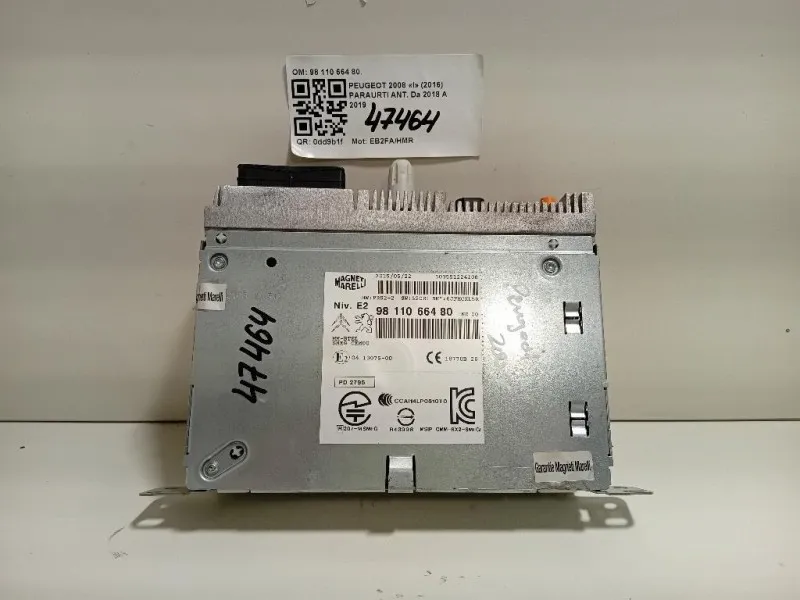 Unità Autoradio 9811066480 Peugeot 2008 I 2016