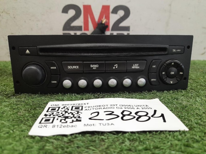 Unità Autoradio 96639793XT Peugeot 207 2006