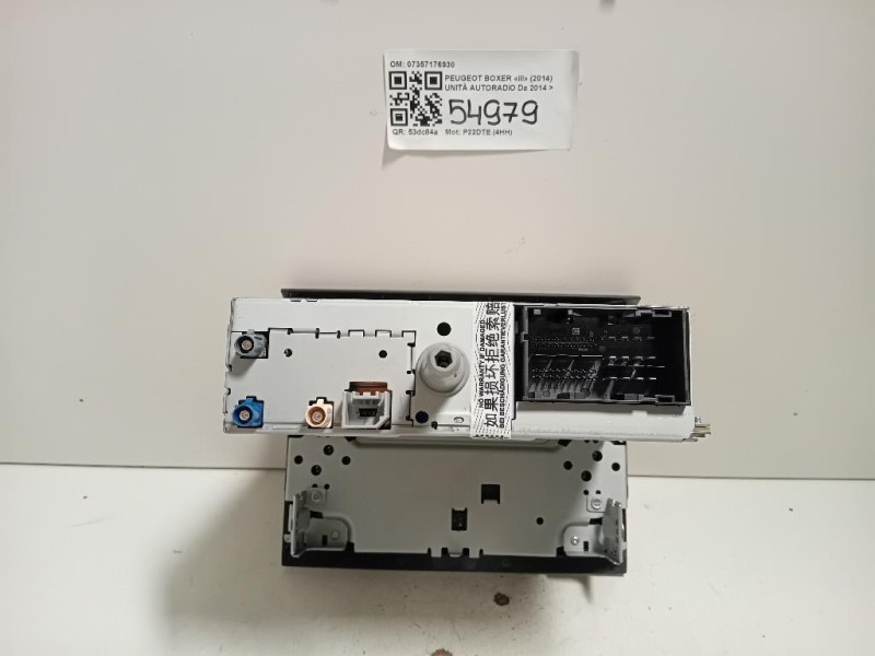 Unità Autoradio 07357176930 Peugeot Boxer III 2014