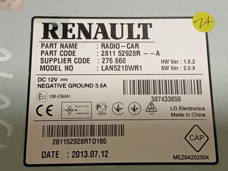 Unità Autoradio Renault CLIO V 2019