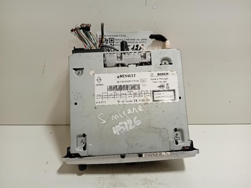 Unità Autoradio 28 115 0743R T F116 Renault Mégane III 2009