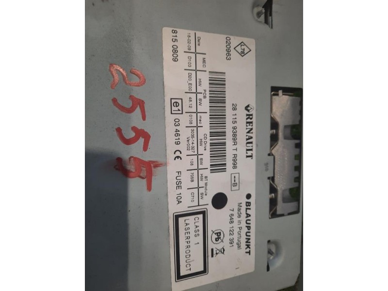 Unità Autoradio 281151350R Renault Mégane III 2012