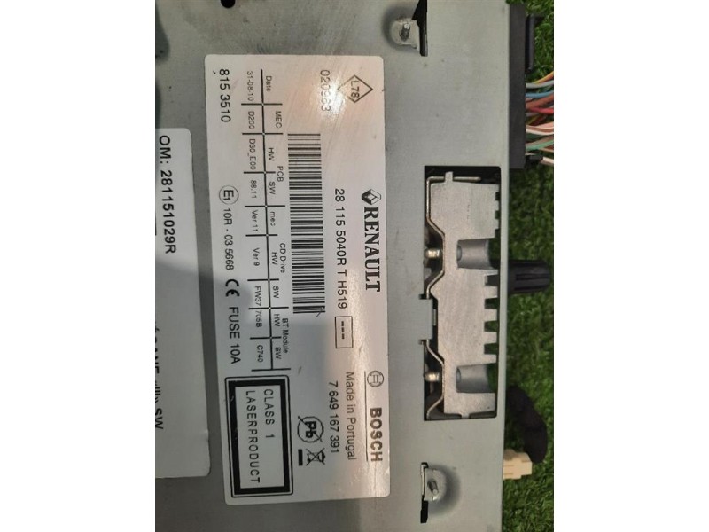 Unità Autoradio 281151029R LETTORE CD Renault Mégane III SW 2009