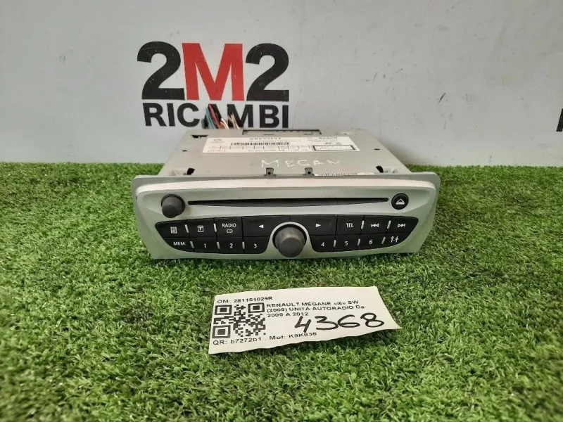 Unità Autoradio 281151029R LETTORE CD Renault Mégane III SW 2009