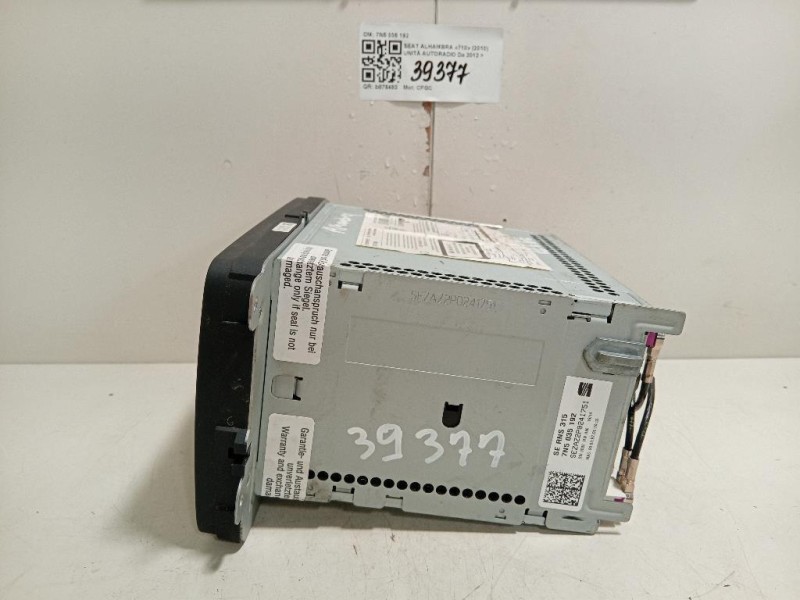 Unità Autoradio 7N5 035 192 Seat Alhambra 710 2010