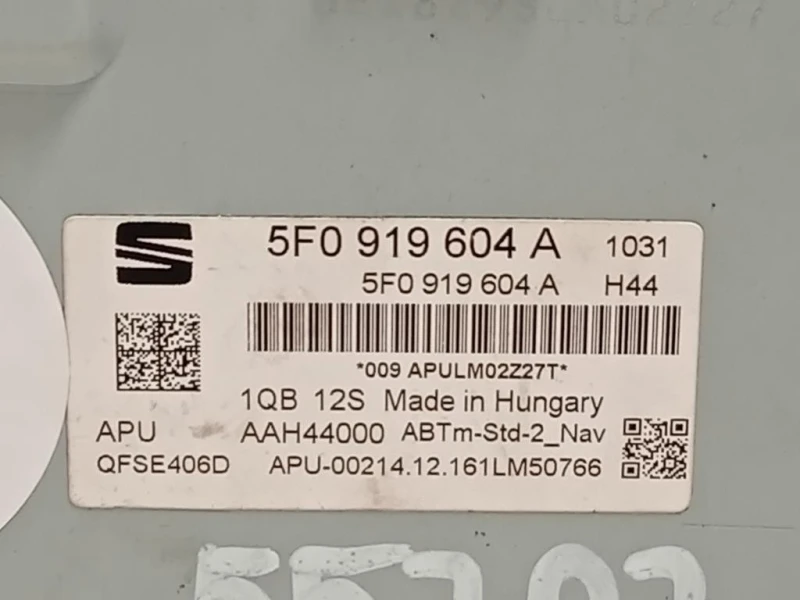 Unità Autoradio 5F0919604A Seat LEON 5F1 2013