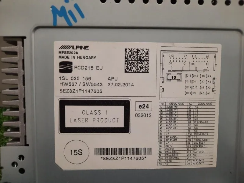 Unità Autoradio 1SL035156 Seat MII 2012