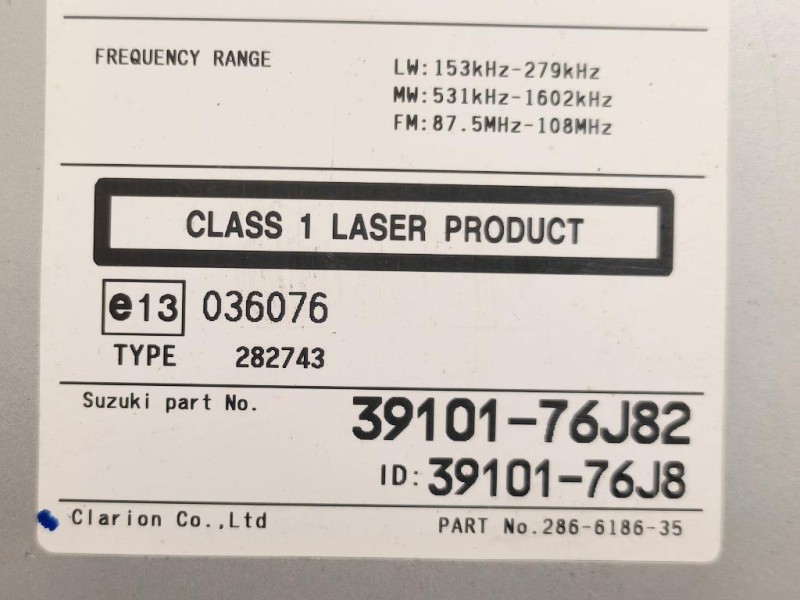 Unità Autoradio 39101-76J82 Suzuki Jimny I 1999