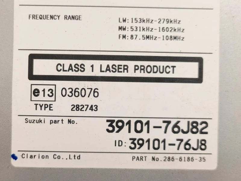 Unità Autoradio 39101-76J82 Suzuki Jimny I 1999