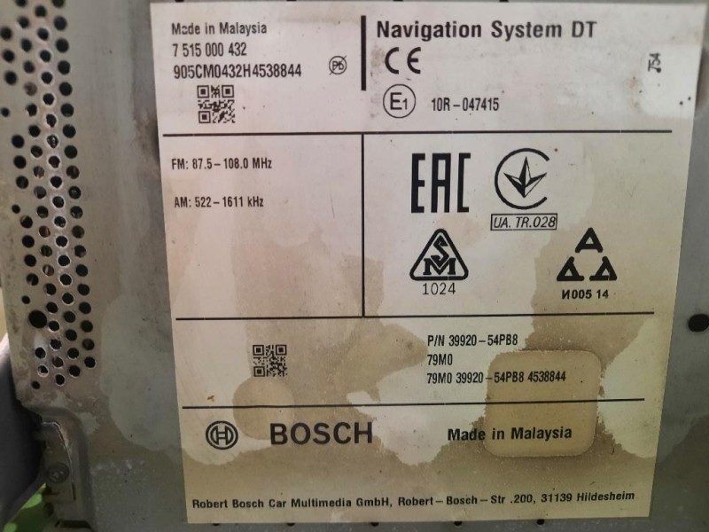 Unità Autoradio 3992054PB8 Suzuki Vitara II 2015