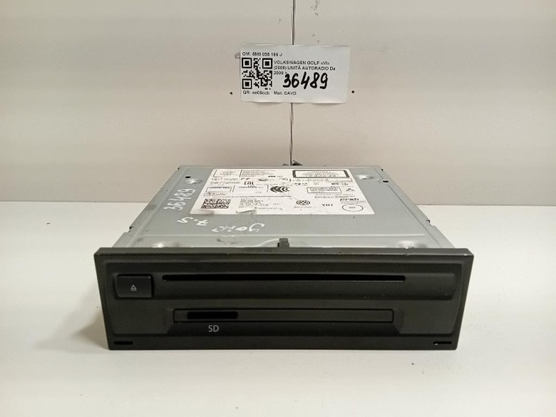 Unità Autoradio 5M0 035 186 J Volkswagen GOLF VI 2009