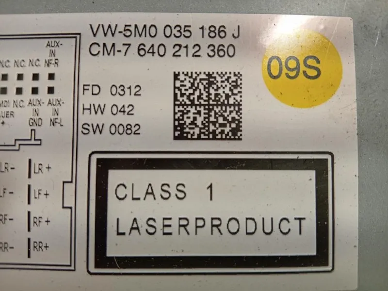 Unità Autoradio 5M0035186J Volkswagen GOLF VI 2009