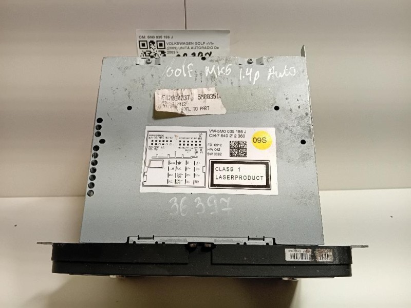 Unità Autoradio 5M0035186J Volkswagen GOLF VI 2009