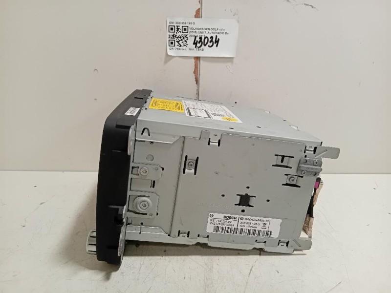 Unità Autoradio 3C8 035 195 G Volkswagen GOLF VI 2009