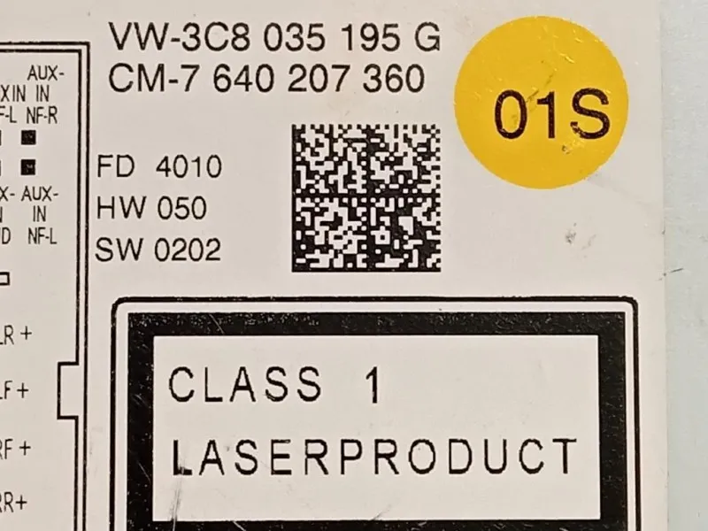 Unità Autoradio 3C8 035 195 G Volkswagen GOLF VI 2009