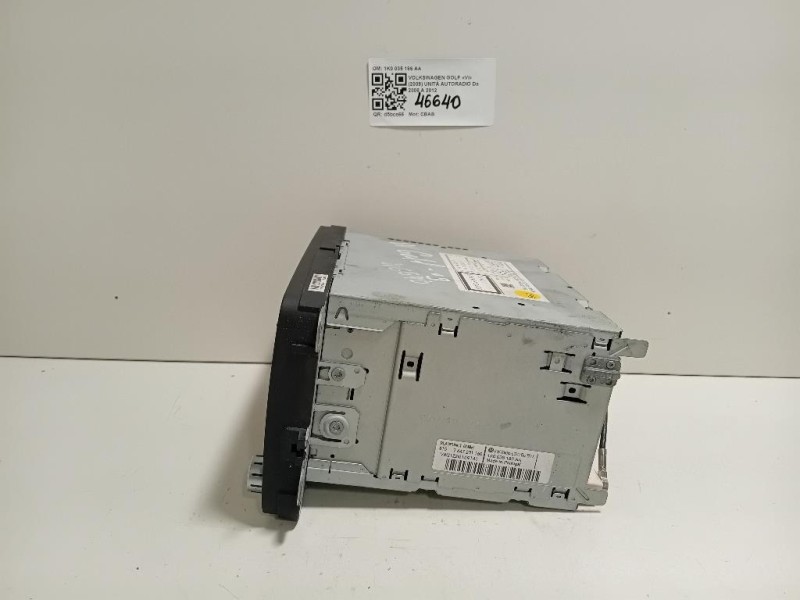 Unità Autoradio 1K0 035 186 AA Volkswagen GOLF VI 2009