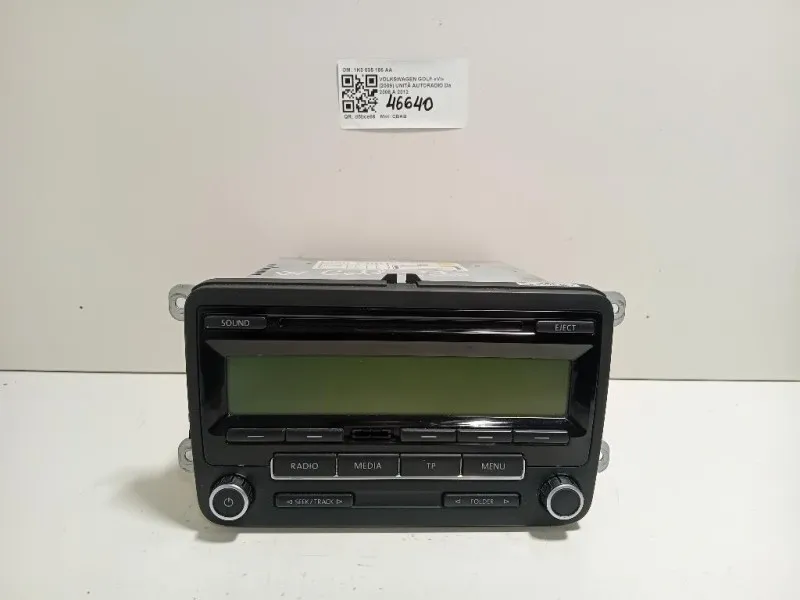 Unità Autoradio 1K0 035 186 AA Volkswagen GOLF VI 2009