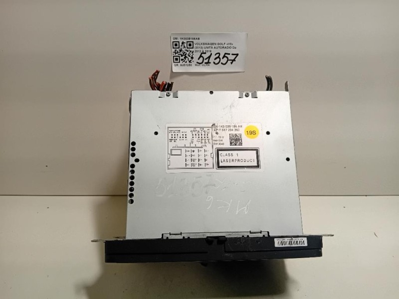 Unità Autoradio 1K0035186AB Volkswagen GOLF VII 2013