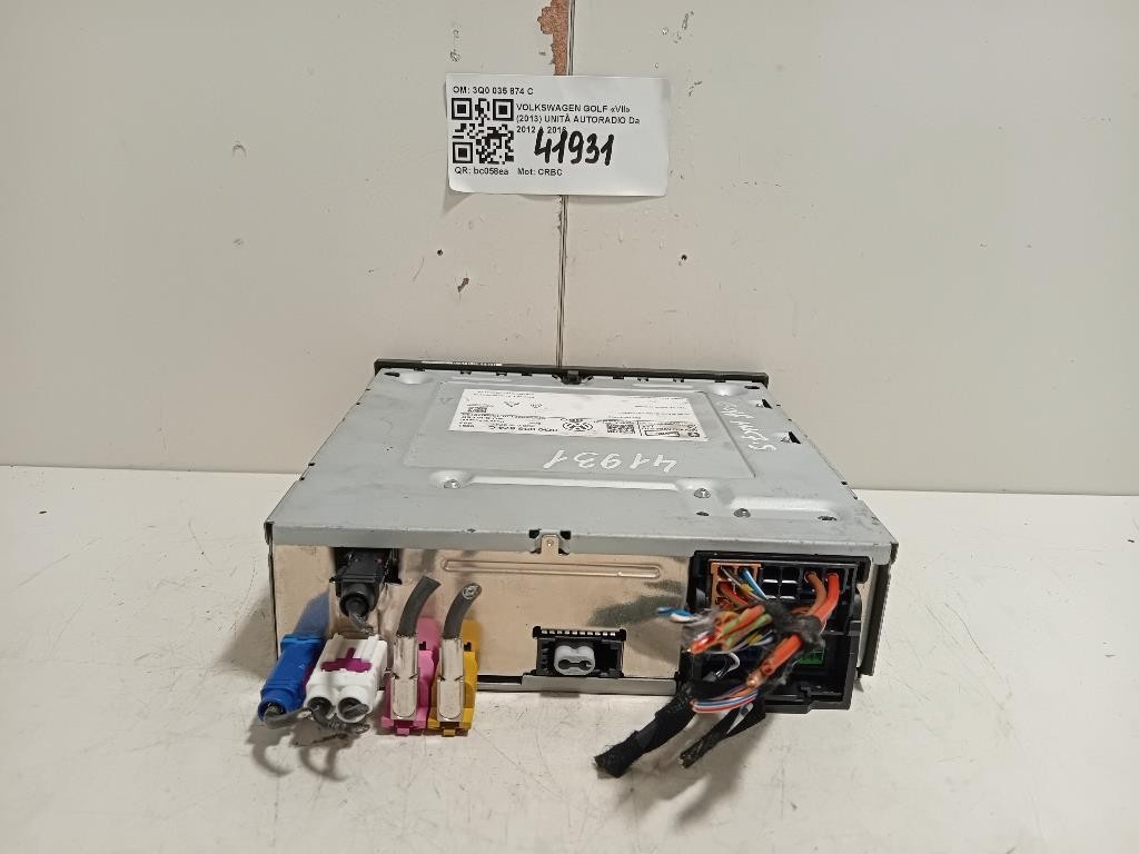 Unità Autoradio 3Q0 035 874 C 3Q0035874C Volkswagen GOLF VII 2013