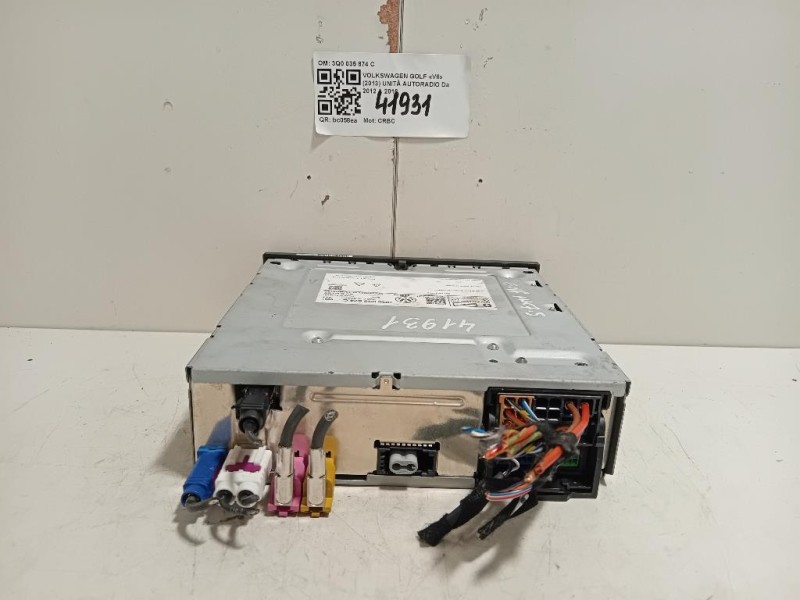 Unità Autoradio 3Q0 035 874 C 3Q0035874C Volkswagen GOLF VII 2013