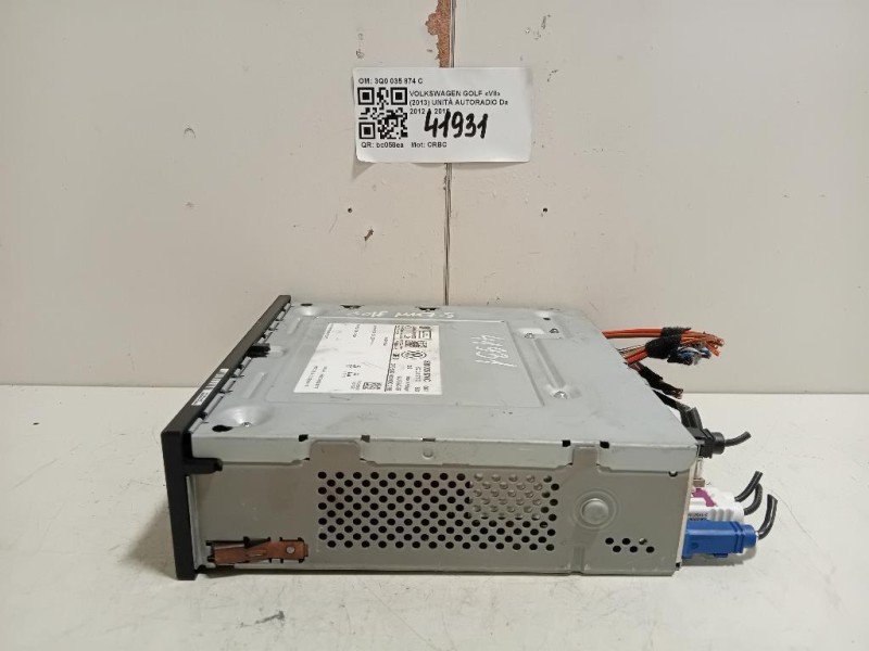 Unità Autoradio 3Q0 035 874 C 3Q0035874C Volkswagen GOLF VII 2013