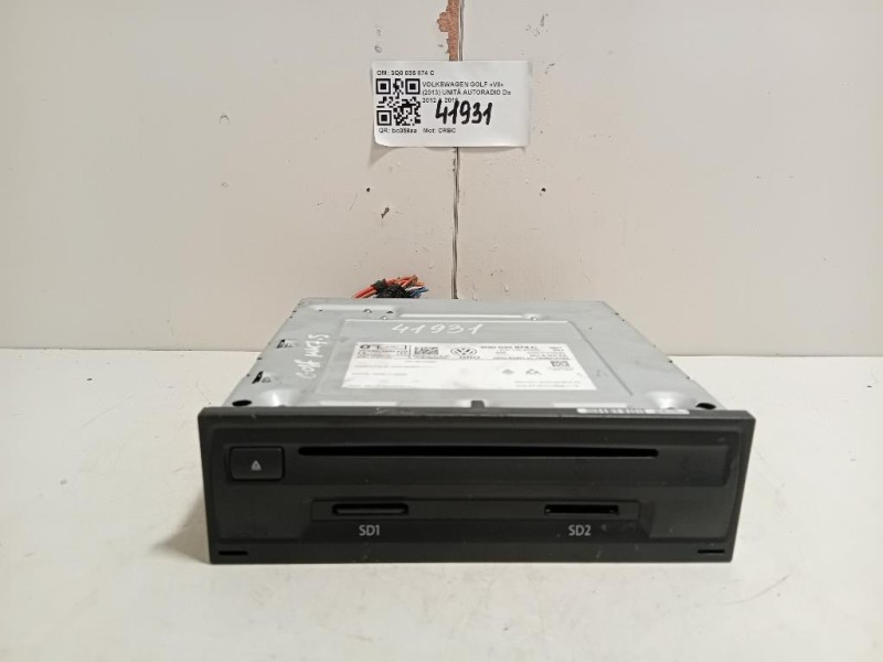 Unità Autoradio 3Q0 035 874 C 3Q0035874C Volkswagen GOLF VII 2013