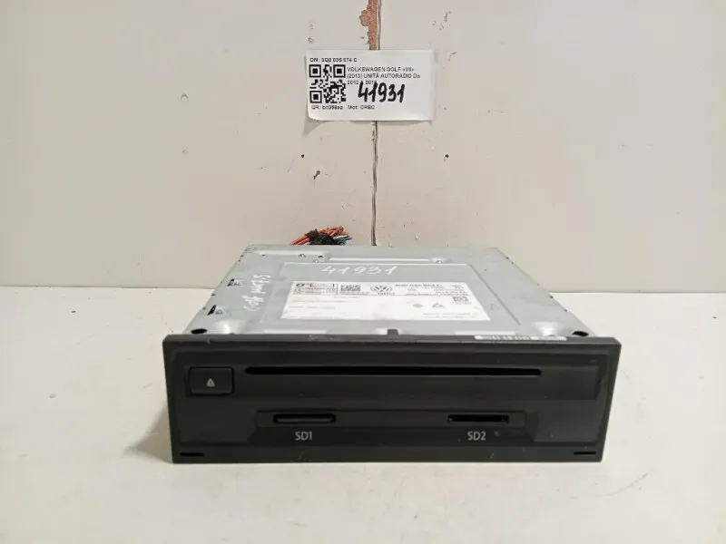 Unità Autoradio 3Q0 035 874 C 3Q0035874C Volkswagen GOLF VII 2013