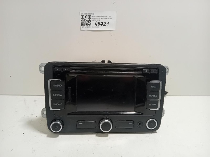 Unità Autoradio 3C0 035 270 B Volkswagen Passat V 2005