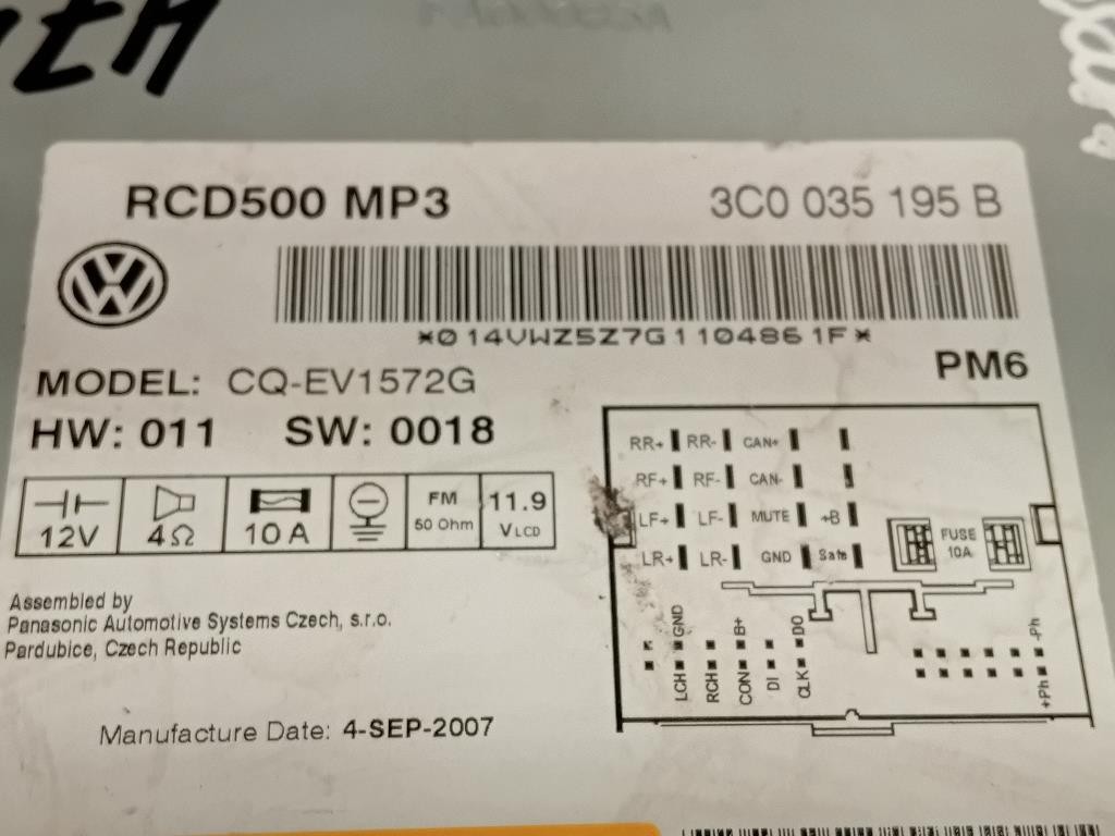 Unità Autoradio 3C0035195B Volkswagen Passat V 2005