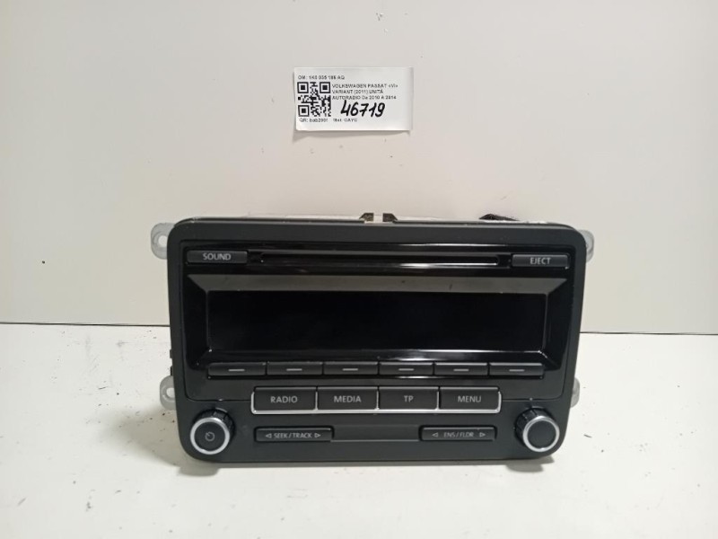 Unità Autoradio 1K0 035 186 AQ Volkswagen Passat VI Variant 2011