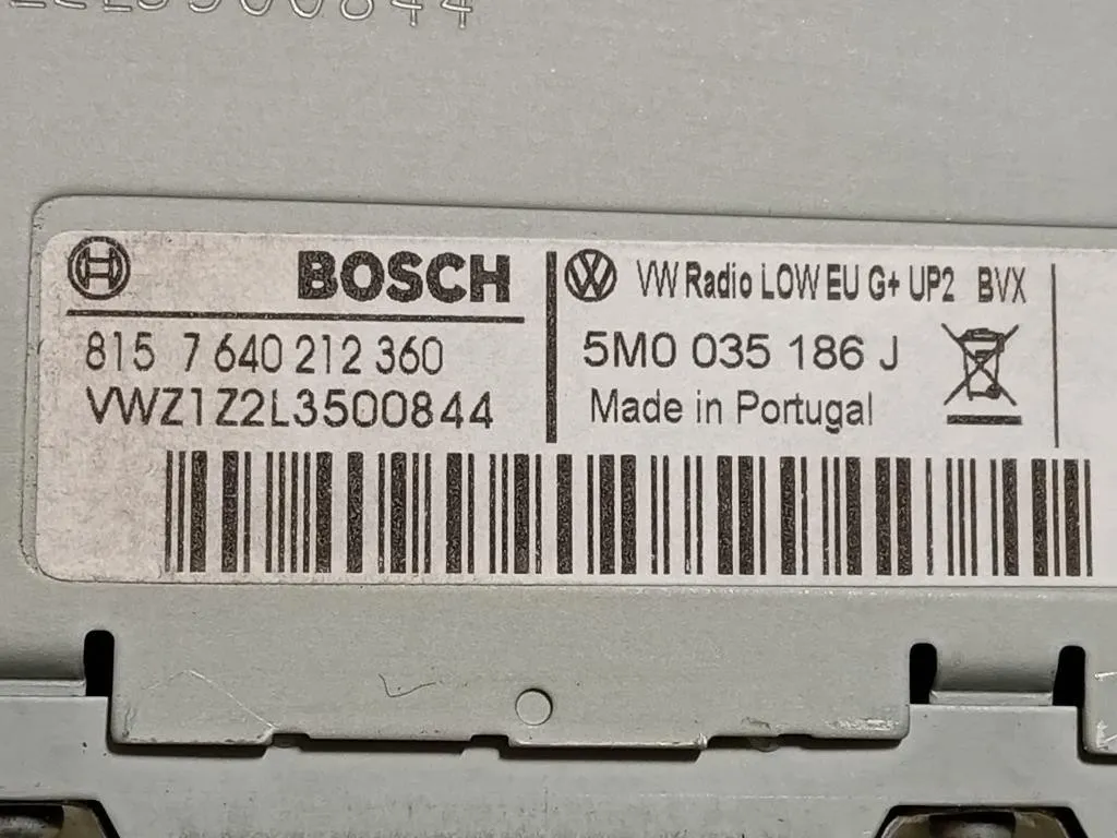 Unità Autoradio 5M0 035 186 J Volkswagen POLO VI 2009