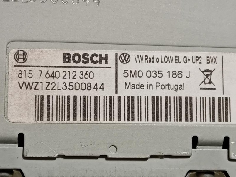 Unità Autoradio 5M0 035 186 J Volkswagen POLO VI 2009