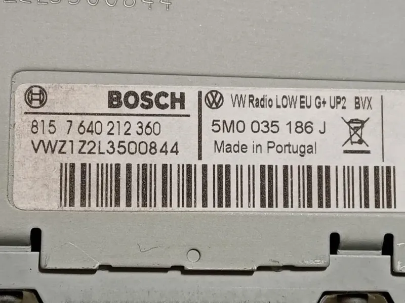 Unità Autoradio 5M0 035 186 J Volkswagen POLO VI 2009