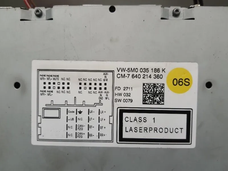 Unità Autoradio 5M0035186K Volkswagen Sharan IV 2010