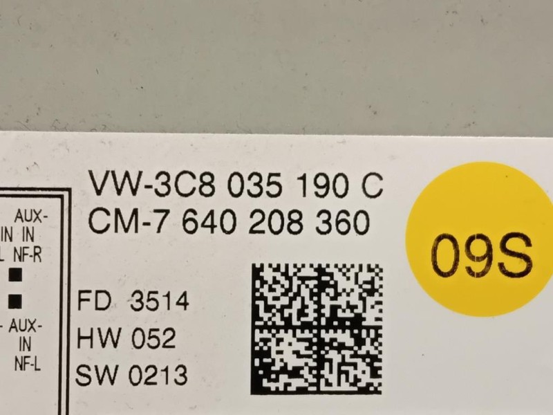 Unità Autoradio 3C8035190C Volkswagen Touran III 2010