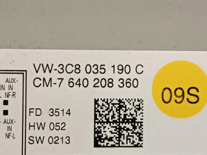 Unità Autoradio 3C8035190C Volkswagen Touran III 2010