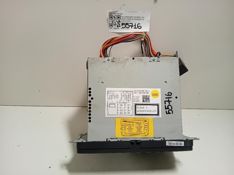 Unità Autoradio 3C8035190C Volkswagen Touran III 2010