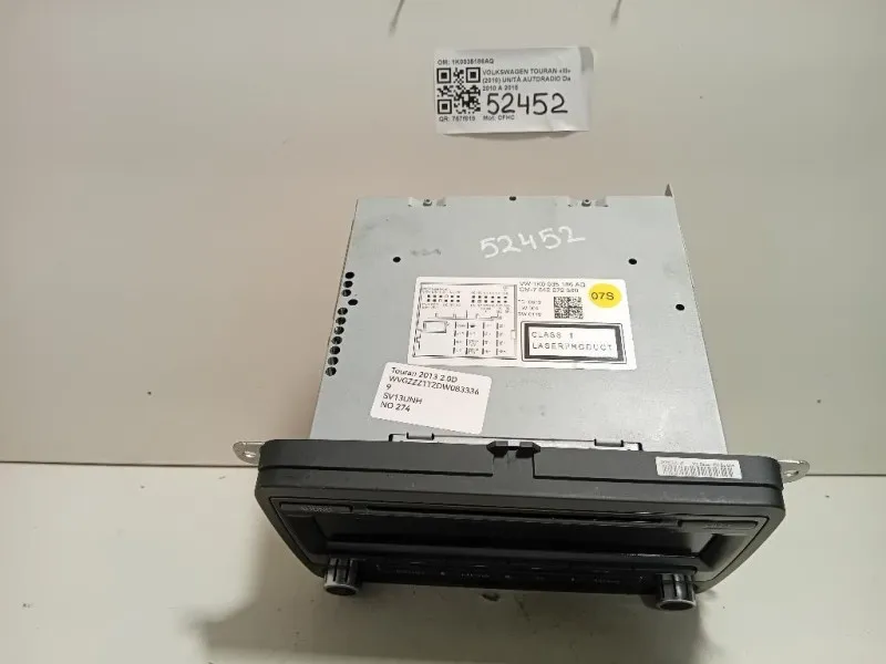Unità Autoradio 1K0035186AQ Volkswagen Touran III 2010