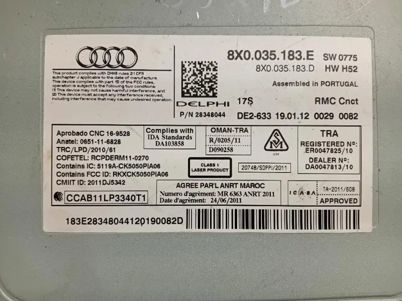 Unita DI Comando Multimediale 8X0035183E Audi A1 8XA Sportback 2012