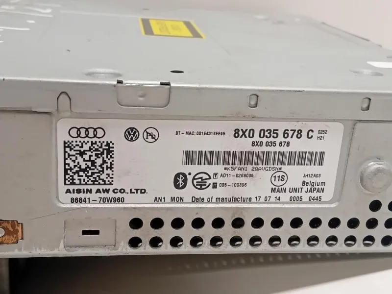 Unita DI Comando Multimediale UNITA DI COMANDO MULTIMEDIALE Audi A1 8XA Sportback 2012