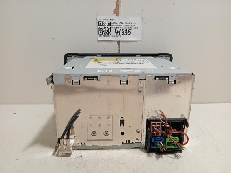 Unita DI Comando Multimediale 8P0 035 186 S Audi A3 8PA Sportback 2010