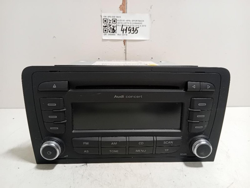 Unita DI Comando Multimediale 8P0 035 186 S Audi A3 8PA Sportback 2010