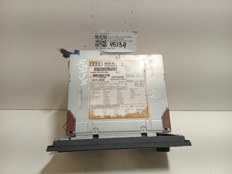 Unita DI Comando Multimediale 8H0 035 192 J Audi A4 8ED Avant 2005