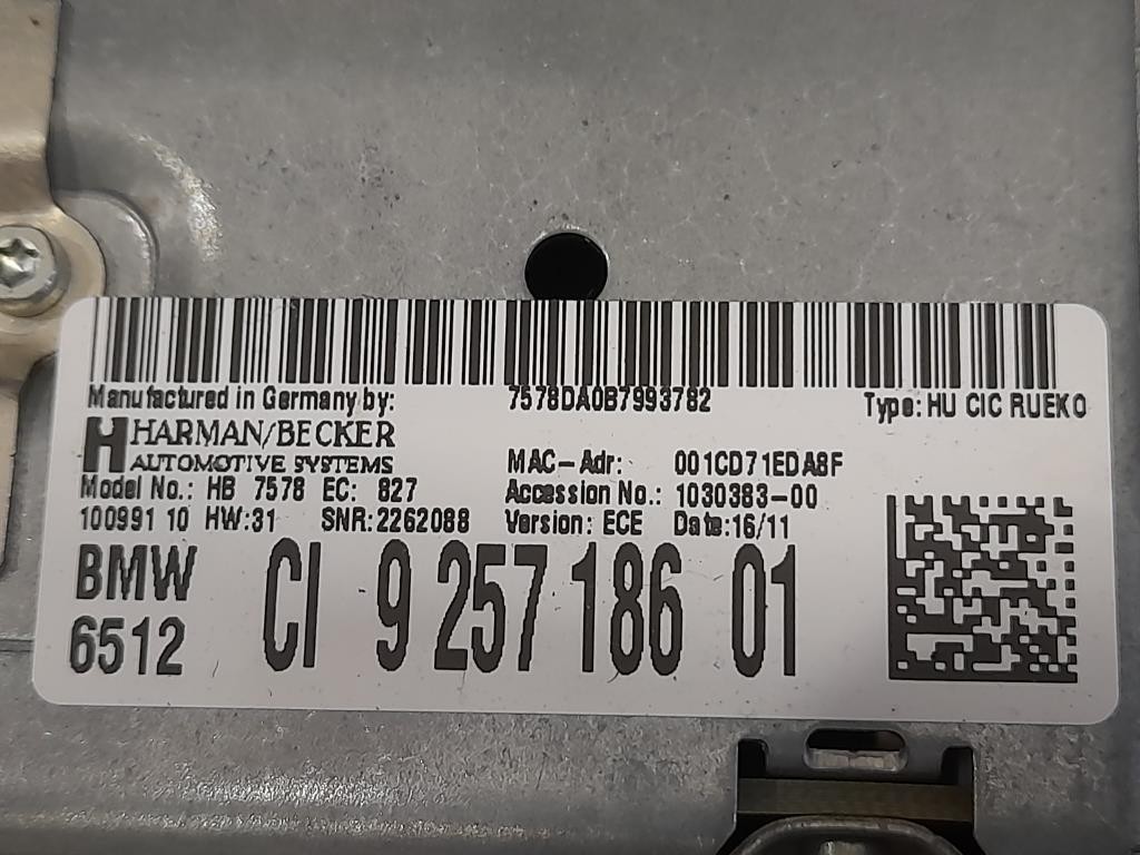 Unita DI Comando Multimediale 925718601 Bmw Serie 3 E90 Berlina 2005